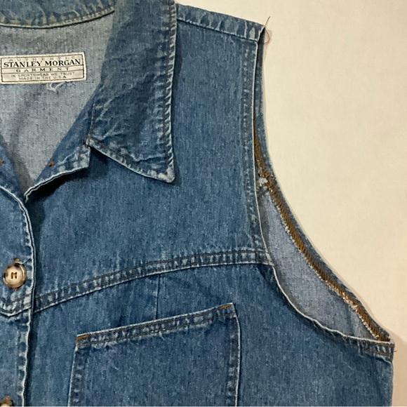 Vintage Stanley Morgan Women’s Blue Jean Vest XL or 2XL - Picture 6 of 16